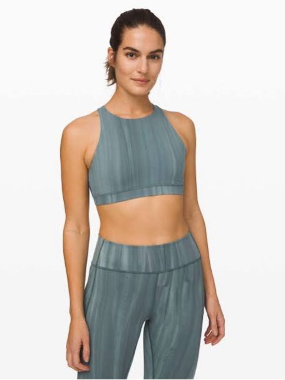 lululemon athletica High-Neck Sport Bralette in Slate Teal